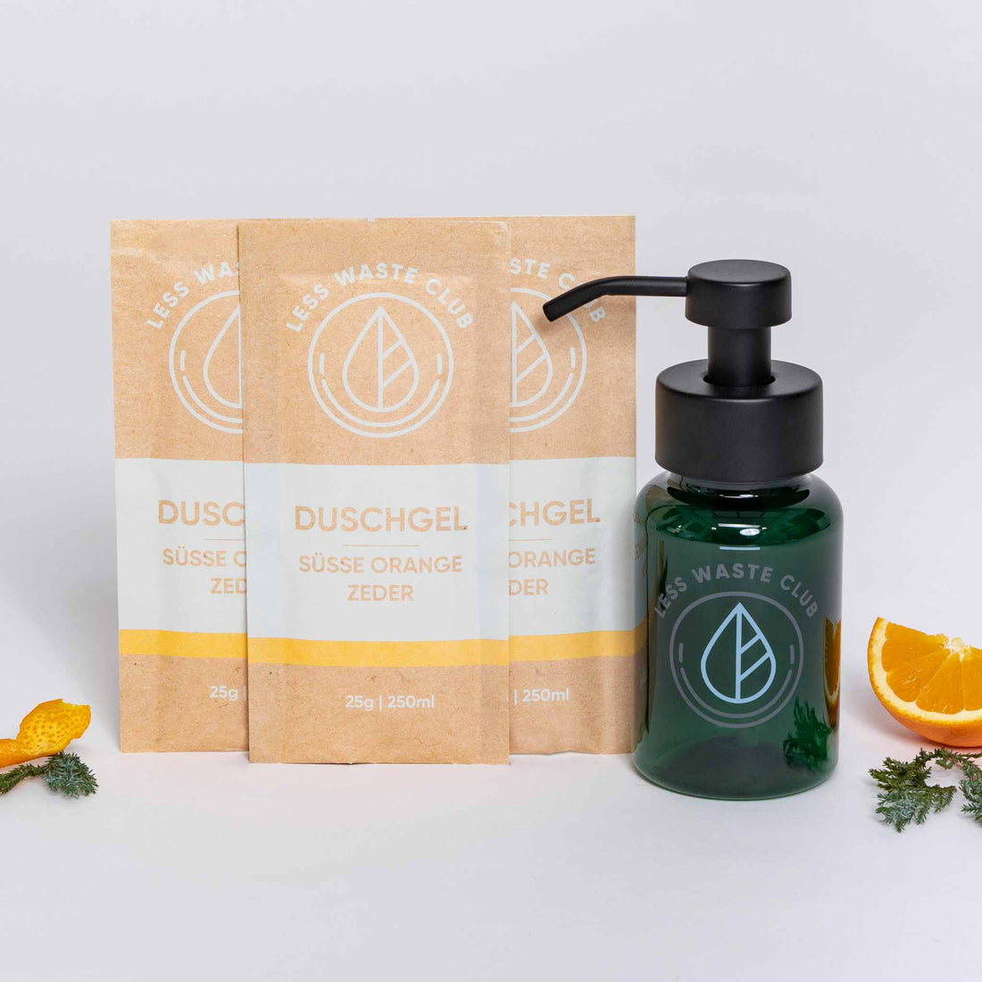 Duschgel Pulver - Starter Set | Süße Orange Zeder