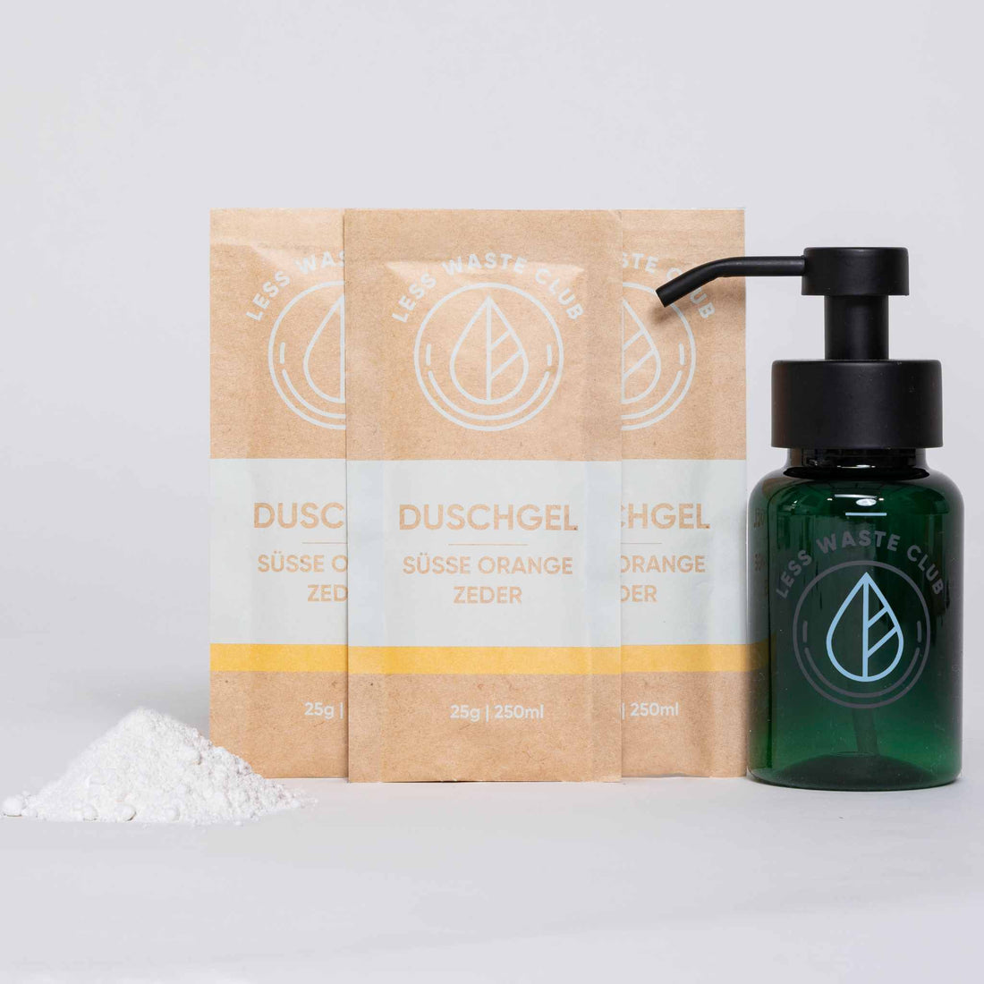 Duschgel Pulver - Starter Set | Süße Orange Zeder