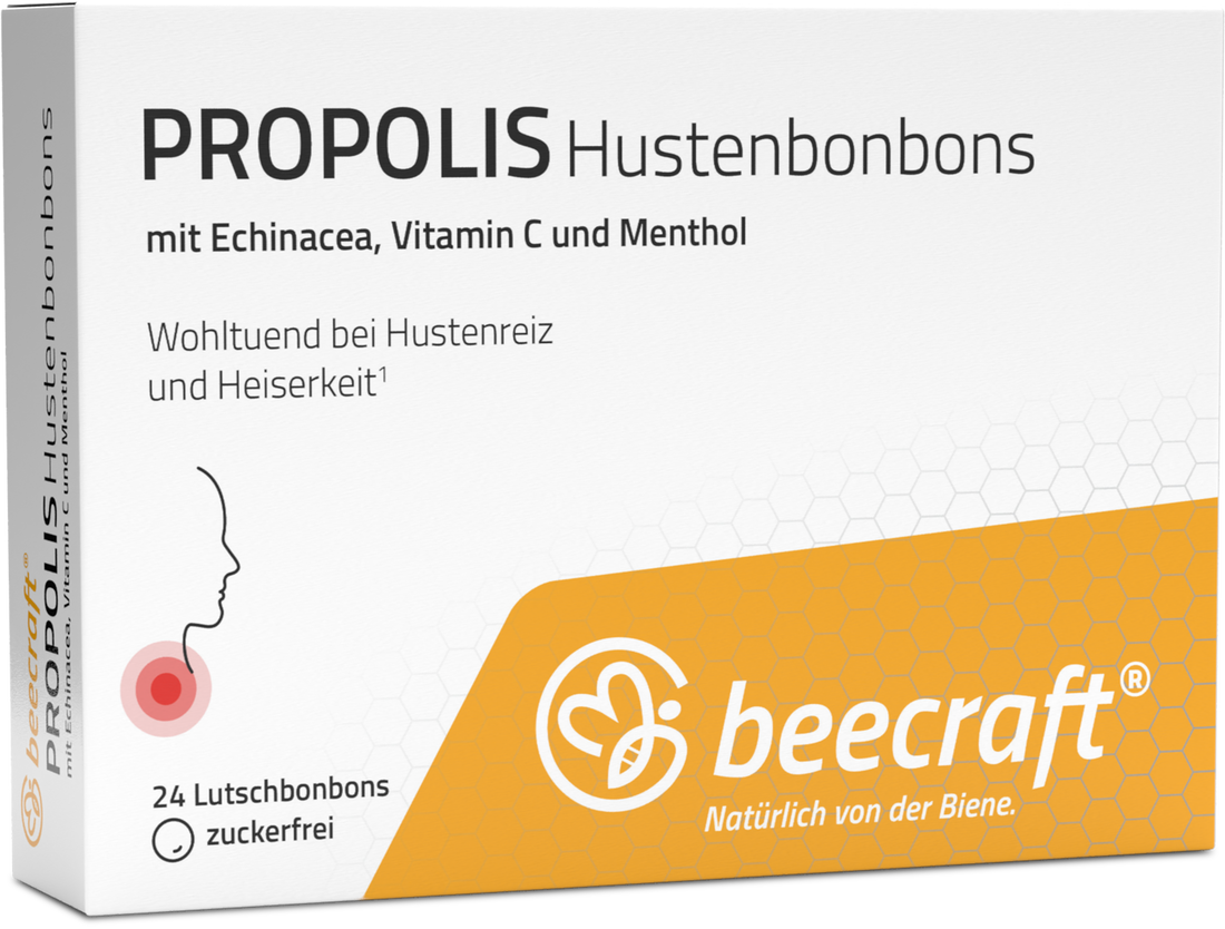 Beecraft Propolis Husten-Bonbons – Wohltuende Lutschbonbons für Hals und Rachen (PZN 18152874)