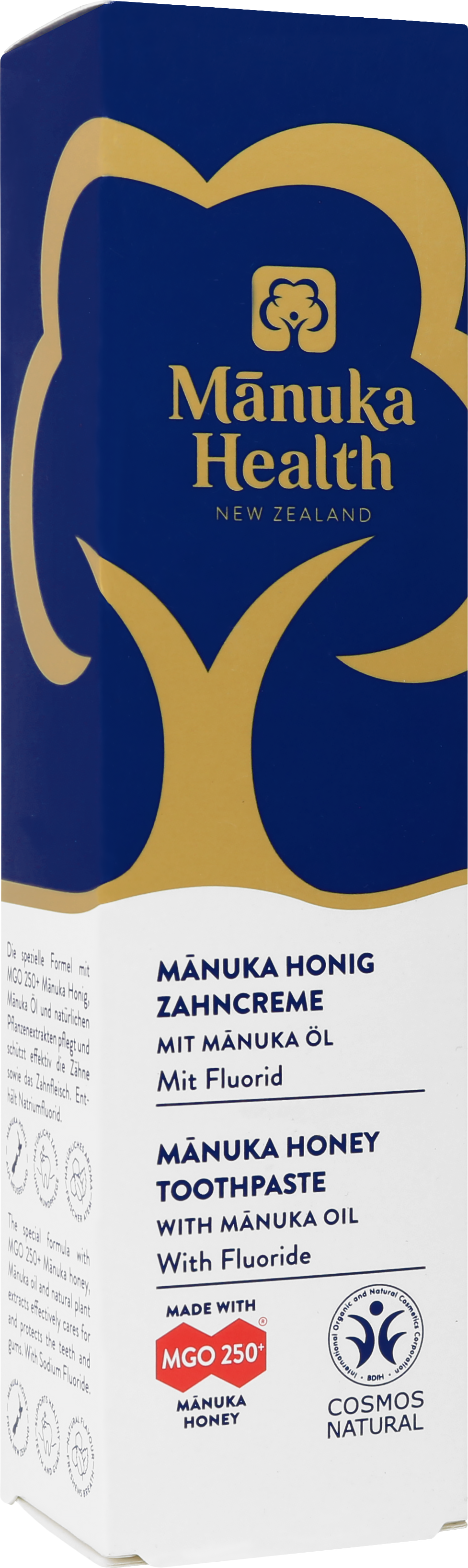 Mānuka Health Honig Zahncreme mit Fluorid (PZN: 18256616) – Natürliche Zahnpflege mit MGO 250+