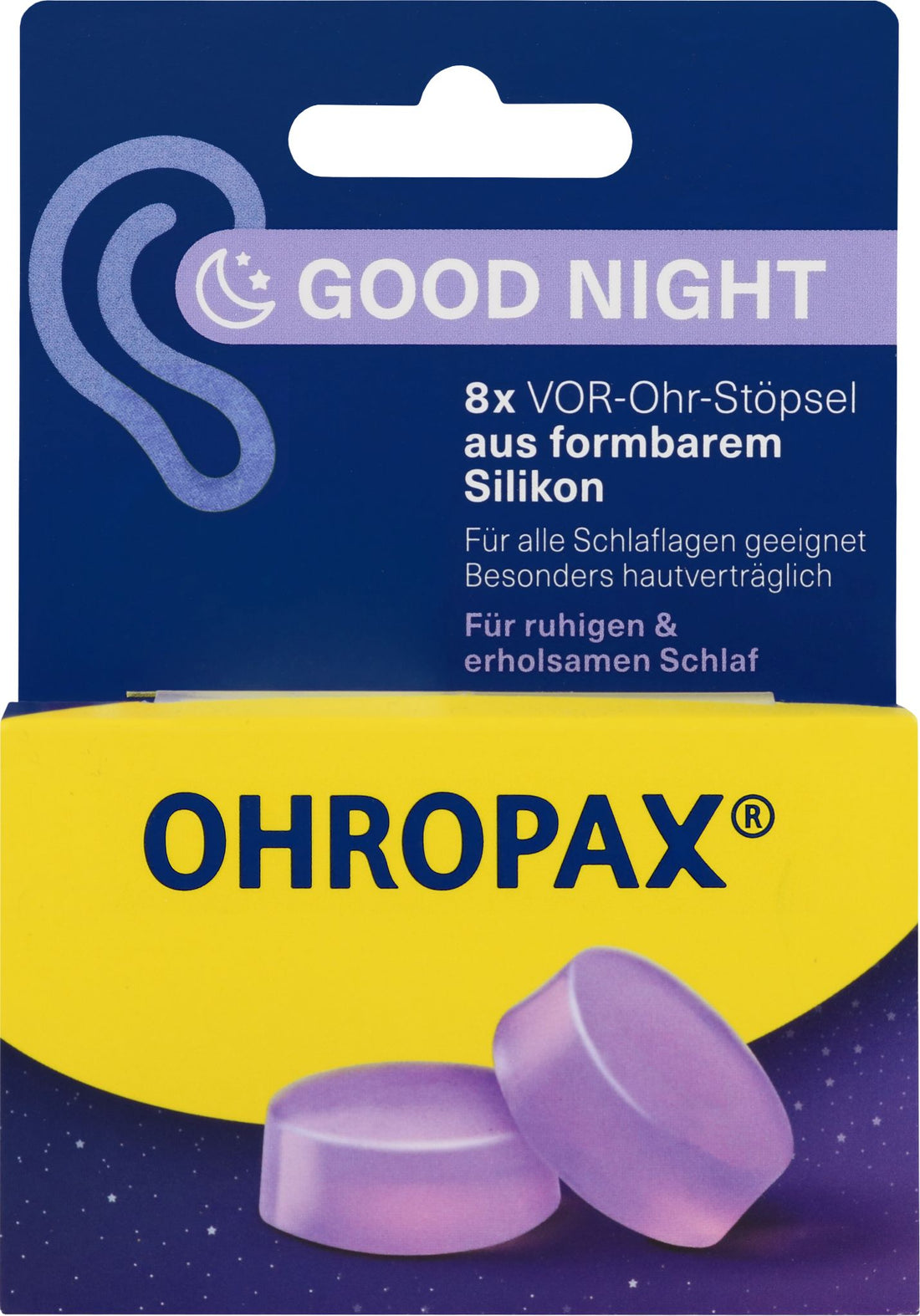 OHROPAX Good Night Silikon-Gehörschutz für ruhigen Schlaf