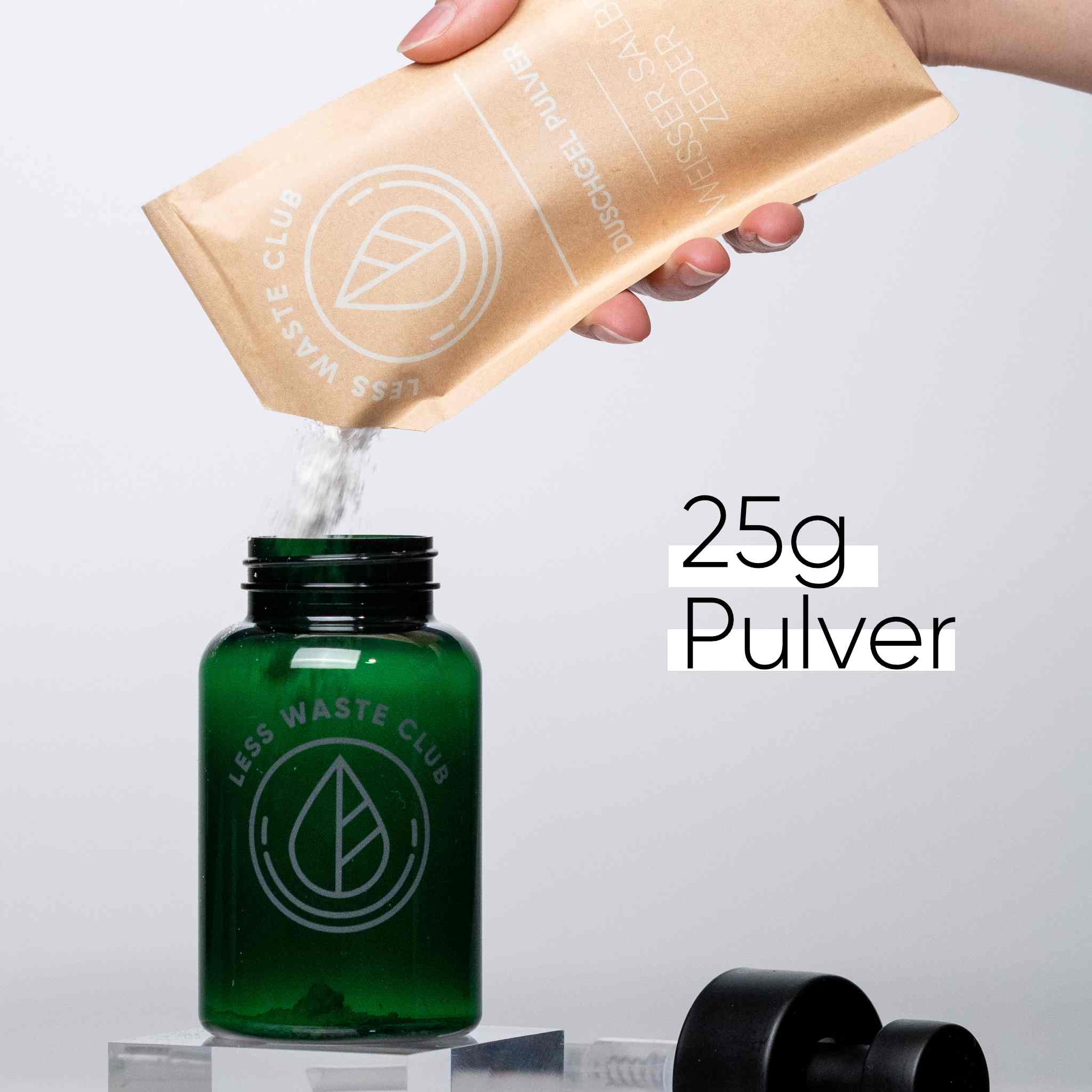 Flüssige Körperpflege in Pulverform